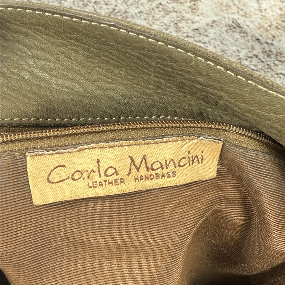 Elegant Olive Green Shoulder Bag Carla Mancini   B9 - Picture 9 of 11